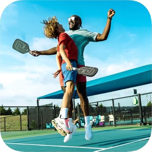 Titan Pickleball Titanium Pro Pickleball Paddles, 8mm PP Honeycomb Duo Core, Carbon Fiber Pickleball Paddle, Elongated, USAPA Approved, 14mm Thickness, Toray T700 Pickleball Paddle