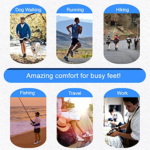 LTOHOE Memory Foam Insoles for Men - Replacement Shoe Insoles for Running, Hiking, Sneaker, Shock Absorbing, Comfort Inner Soles, 8mm Black, US 10