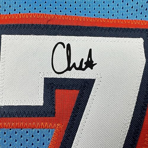 Facsimile Autographed Chet Holmgren Oklahoma City Blue Reprint Laser Auto Basketball Jersey Size Men's XL