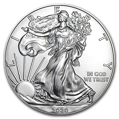 2020 American Silver Eagle .999 Fine Silver with Our Certificate of Authenticity Dollar Uncirculated US Mint