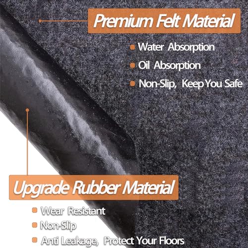 Ahpuhtan 47x70 Inch Cold Plunge Tub Floor Mat, Waterproof Ice Bath Tub Mat Outdoor Indoor, Anti-Slip Protector Pad for Round Oval Cold Plunge Ice Bath Accessories