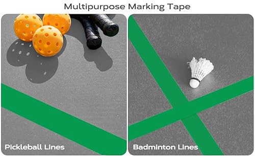 Pickleball Court Marking Kit-200 Feet Long Pickleball Court Tape, Easy to Apply and Remove. Extra Adhesive, 2 Inches Thick, Temporary Court Lines, Make Your Own Pickleball Court, Duct-Tape-Thickness.
