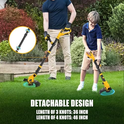 Houselife 12" Cordless String Trimmer Compatible with Dewalt 20V Max Battery (No Battery), Auto Feed Cordless Weed Eater&Weed Wacker, Lightweight Electric 20V Weed Trimmer&Edger for Lawn, Garden, Yard