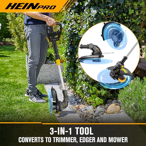 HEINPRO Cordless String Trimmer Compatible with Dewalt 20V MAX Battery, 12-Inch Weed Wacker Cordless Auto Line Feed,Electric Weed Eater Battery Powered Grass Trimmer w/6 Line Spools(Tool Only)