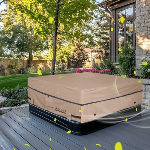 ULTCOVER Waterproof 600D Polyester Square Hot Tub Cover Outdoor SPA Covers 85 x 85 inch