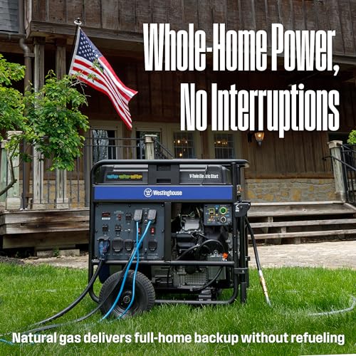 Westinghouse 28000 Peak Watt Tri-Fuel Home Backup Portable Generator, Remote Electric Start, Transfer Switch Ready, Gas, Propane, and Natural Gas Powered