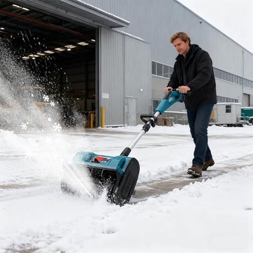 Brushless Snow Shovel for Use with Makita 21V Battery, 12” Cordless Snow Blower Electric Power Snow Thrower, Adjustable Direction, Tool Only for Driveway Walkways Snow Removal