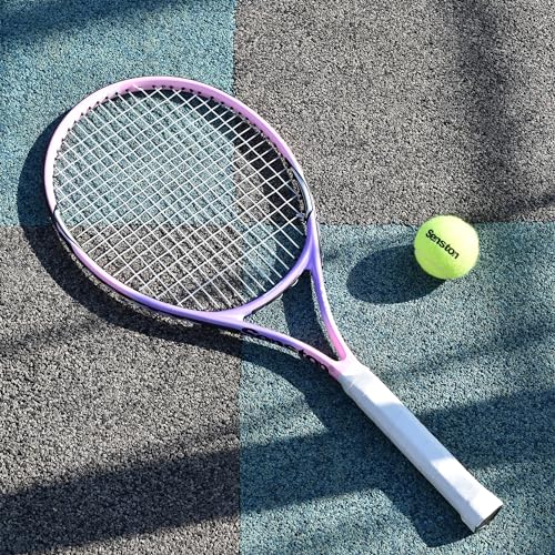 Senston 23" Tennis Racket for Kids Children Boys Girls Tennis Racquets Kids Tennis Racket Pink Color