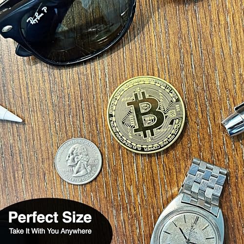 Collector's Edition Bitcoin Coin - Commemorative Cryptocurrency Collectible in Protective Acrylic Display Case - Perfect for Crypto Enthusiasts, Coin Collectors, and Gifts