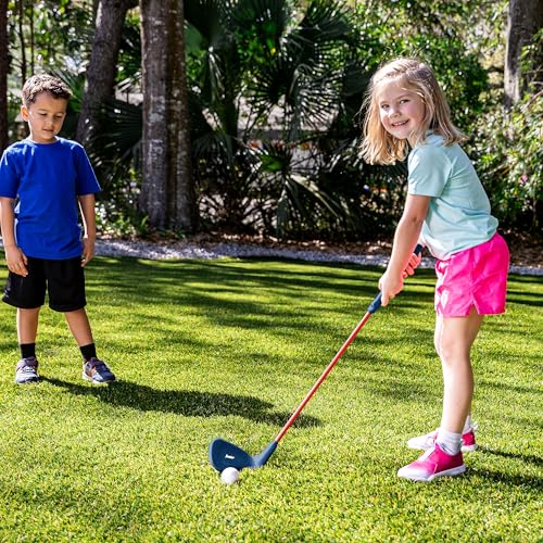 Franklin Sports Kids Toy Golf Club Set - 28" Youth Plastic Golf Club with Oversized Club Head + (2) Indoor Foam Golf Balls - Perfect for Backyard, Outdoor + Indoor Play + Practice - Kids Ages 3 and Up