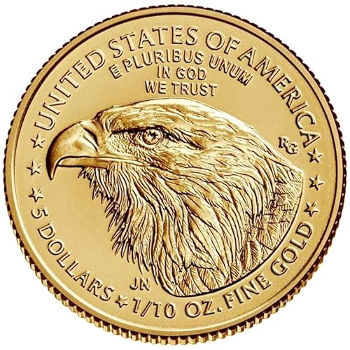 1986 - Present (Random Year) American Gold Eagle 1/10th oz Bullion Coin with Certificate of Authenticity $5 Seller Uncirculated
