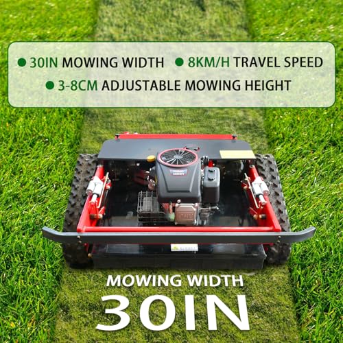 Remote Controlled Lawn Mower,31.5In Cutting Width,Automatic Robotic Lawn Mower for 50°Slope,1.2 Acre per Hour Mowing Capacity,Adjustable Cutting Height