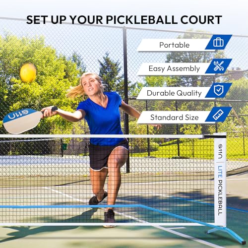 A11N SPORTS Portable Pickleball Net - 22ft Regulation Size Net with Carrying Bag