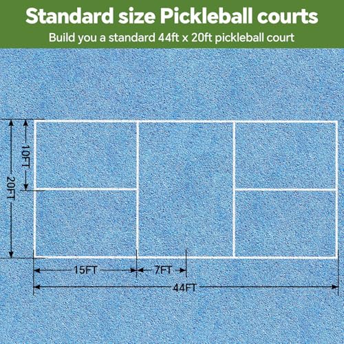 lronCreek Pickleball Court Marking Kit Easy to Install Professional Size Adjustable Pickleball Court Line Cardboard Stencil for Asphalt Concrete Driveway Backyard