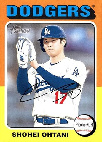 2024 Topps Heritage #371 Shohei Ohtani Los Angeles Dodgers Official MLB Baseball Card in Raw (NM or Better) Condition