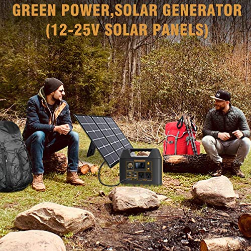 Enginstar Solar Generator, 296Wh Portable Power Station, 110V Pure Sine Wave, 80000mAh Backup Battery Power Supply for CPAP Outdoor Camping, Traveling, and Emergencies