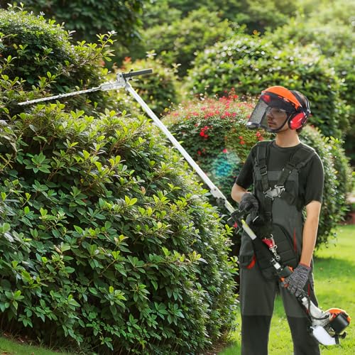 VEVOR 5-in-1 26cc 2 Cycle Gas Powered Dual Sided Hedge Trimmer, Weed Eater, String Trimmer, Edger, Pole Saw Chainsaw Pruner with EPA, CE and EMC Certification