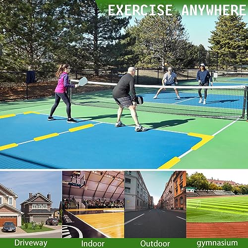 Hikeen Court Lines Marker Kit Anti-Slip and Wind-Resistant Throw Down Markers 28pcs, Pickleball Net Court for Outdoor Indoor Court