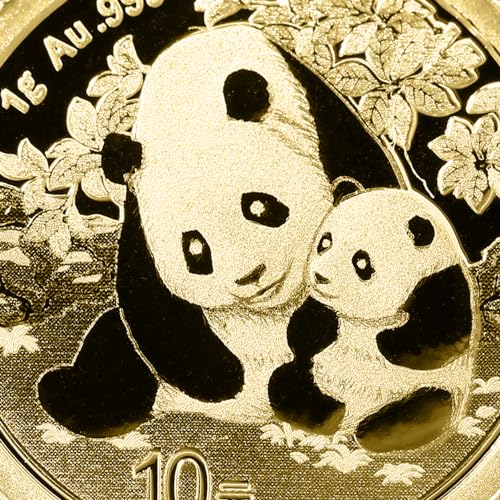 2024 1 Gram Gold Chinese Panda Coin Brilliant Uncirculated with Certificate of Authenticity 10¥ BU