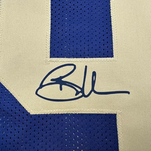 Facsimile Autographed Bryce Underwood Michigan Blue Reprint Laser Auto College Football Jersey Size Men's XL