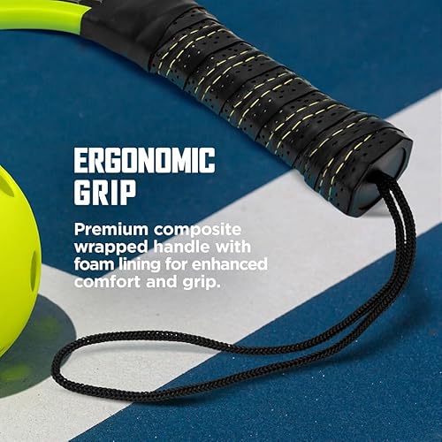 RBX Pickleball Equipment Set (2 Pack 2 Paddles, 2 Balls) Pickleball Game for Kids Premium Wooden Paddles, Ergonomic Grip Design, Durable, X-40 Outdoor Balls