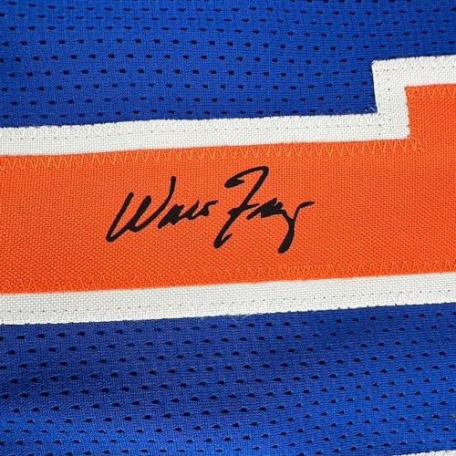 Facsimile Autographed Walt Frazier New York Blue Reprint Laser Auto Basketball Jersey Size Men's XL