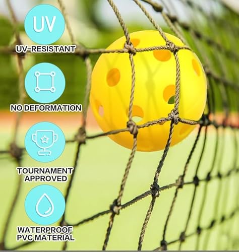 PROGOAL Pickleball Net Replacement 22ft X 3ft - Heavy Duty Professional Pickleball Net Official Tournament Size Weatherproof Portable with Steel Wire Reinforcement Fits Most Standard Posts (Net Only)