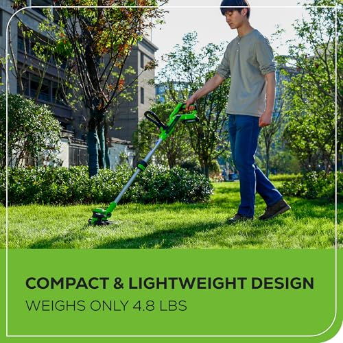 Greenworks 40V Cordless Yard Tool Combo Kit with 2.0Ah Battery & Charger – 13" Auto Feed String Trimmer and 350 CFM Leaf Blower, Includes 3 Bonus Spools