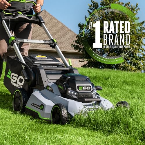 EGO POWER+ Electric Lawn Mower, Self-Propelled Cordless with Select Cut, Includes 56V 10.0Ah Batteries and 700W Turbo Charger - LM2156SP