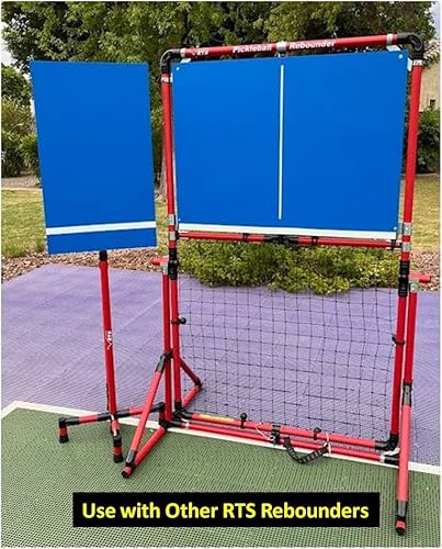 RTS Pickleball Rebounder – Ultimate Pickleball Trainer and Drilling Tool – Improve Backhands Forehands Dinks Volleys - Indoor Outdoor Pickleball Training Equipment (White Frame)