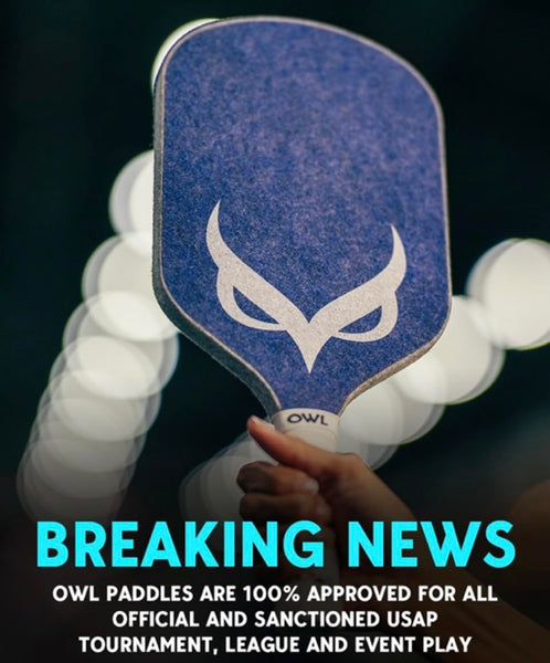 OWL Sport Pickleball Paddle, Founder’s Limited Edition - CX, USAPA Pro Tournament Approved, Over 50% Noise Reduction, Elite Performance Paddle, Large Sweet-spot with Elite Spin & Control