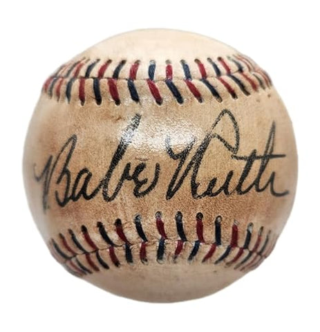 Babe Ruth Autographed 1930s Style Baseball. Licensed Reproduction Ball