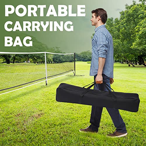 DULCE DOM Pickleball Nets Portable with Court Marking Kit Outdoor, 22 FT Pickleball Net USAPA Regulation Size, Pickle Ball Game Net System with Carrying Bag for Driveway Backyards