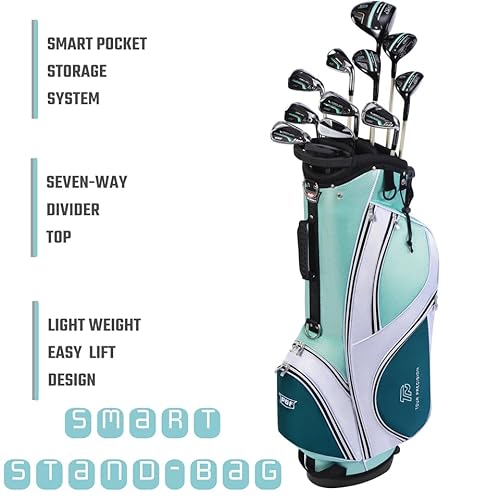 PGF Golf Gold TP Lady Complete Golf Club Package Set [17-Pieces][Flex: Ladies] [Hand: Right] [Length: Standard]