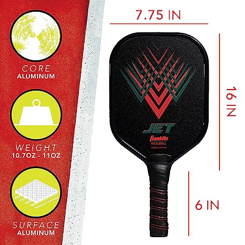 Franklin Sports Pickleball Paddle and Ball Set - Aluminum - Jet - 2 Player - USAPA Approved