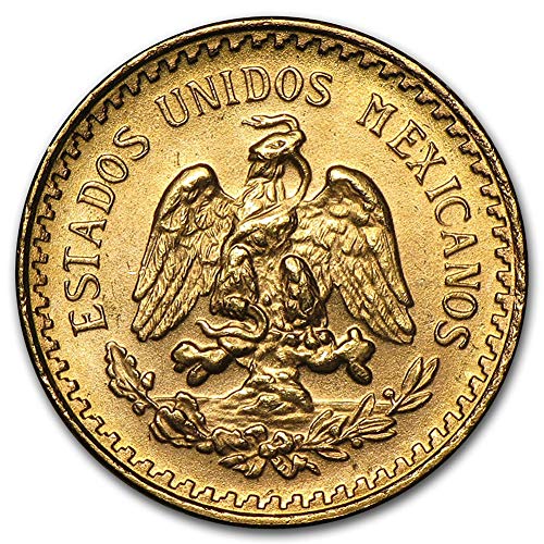 1918-1948 (Random Year) Mexican 1/4 Hidalgo Gold 2.5 Pesos Coin Brilliant Uncirculated with Certificate of Authenticity - Moneda de Oro Puro 2.5 MX BU