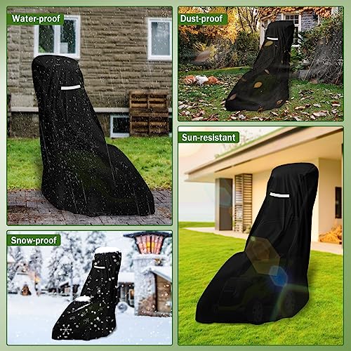 Lawn Mower Cover,Heavy Duty 420D Polyester Oxford Push Mower Cover,Waterproof,UV Protection Universal Fit Push Lawn Mower with Drawstring & Cover Storage Bag,Lawnmower Covers for Outdoor Waterproof