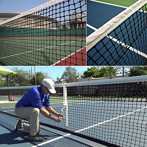 PROGOAL Tennis Net 42FT Professional Heavy Duty Nylon Net Double, Compatible with All Standard Tennis Posts, IncludedIndoor Outdoor Court (Double Braided)