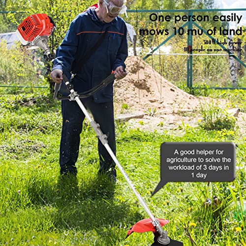 2026 New Gas Weed Eater 52cc 2-Stroke 2 in 1 Multi-Functional Petrol Hedge Trimmer， Weed Wacker String Trimmer Brush Cutter Complete Accessories，Gas Powered Weed Eater for Grass and Bush
