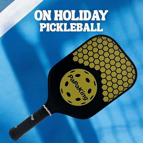 T300 Carbon Fiber Pickleball Paddle Set - Widebody Design for Larger Sweet Spot & Vibration Damping, Premium Set with 2 Balls, Engineered for Intermediate to Advanced Play
