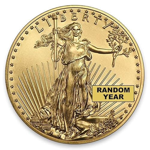 1986 - Present (Random Year) American Gold Eagle 1/10th oz Bullion Coin with Certificate of Authenticity $5 Seller Uncirculated