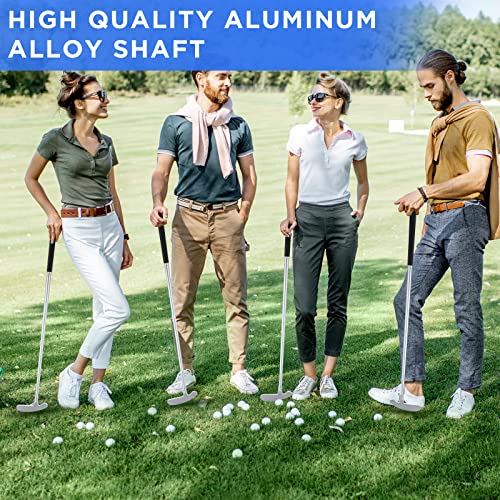 Wettarn 3 Sets Golf Putter Two Ways for Men Women Kids Club with 6 Practice Golf Balls for Left or Right Handed Golfers Indoor Outdoor(Black)