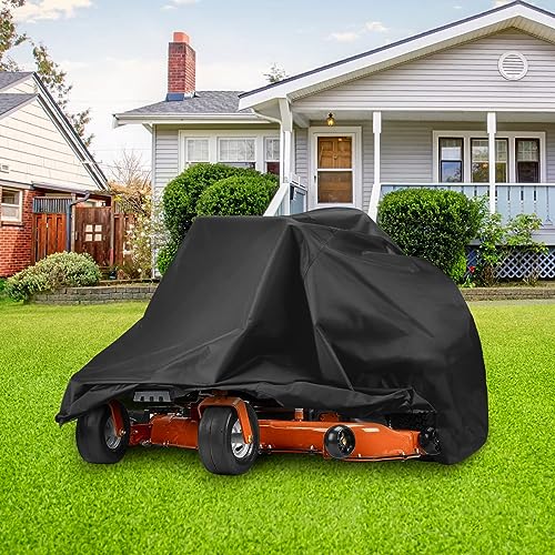 Zero Turn Mower Cover, 210D Universal Fit Lawn Mower Covers, Waterproof, UV, Dust and Wind-Resistant for Outdoor Protection