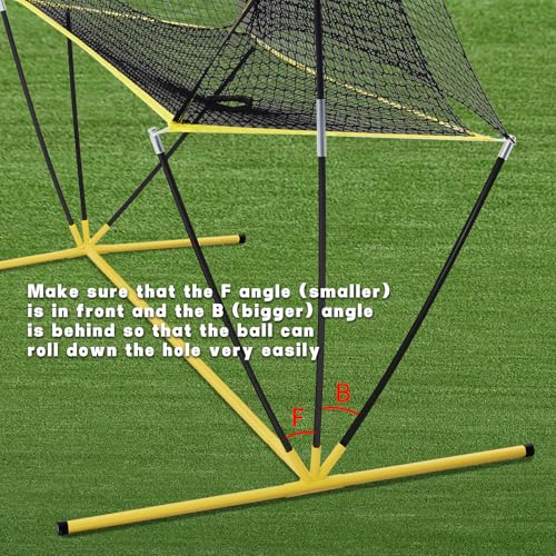 LiberAla Portable Pickleball Net & Ball Collector ，Smart Recycling Net for Pickle Ball, Tennis, Baseball Practice Equipment ，Collapsible Pickleball Trainer for Indoor/Outdoor