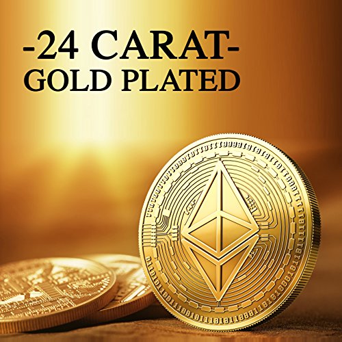 innoGadgets Physical Ethereum Coin Plated with 24-Carat Gold. A Real Collector‘s Item with Protective case