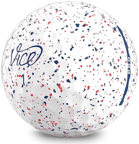 Vice Pro Drip Version Golf Balls (Red/Blue Drip)