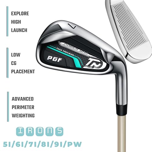 PGF Golf Gold TP Lady Complete Golf Club Package Set [17-Pieces][Flex: Ladies] [Hand: Right] [Length: Standard]