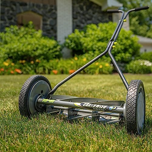 Earthwise 1715-16EW 16-Inch 7-Blade Push Reel Lawn Mower, Grey