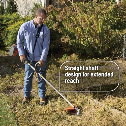 Husqvarna 122RJ Brushcutter, Multi-Purpose Gas Brush Cutter Tool with String Trimmer Head and Grass Blade, Includes Adjustable Harness for Additional Support, 970732503