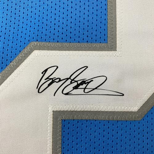 Facsimile Autographed Barry Sanders Detroit Blue Reprint Laser Auto Football Jersey Size Men's XL